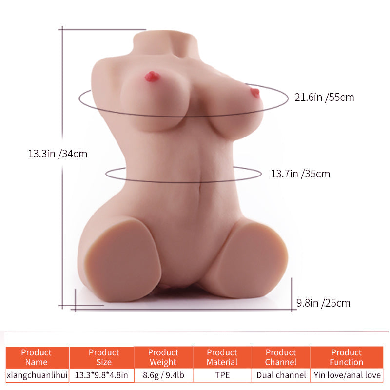 Male Masturbators Female Sex Doll with Pocket Pussy &Torso Realistic Adult Male Sex Toy with Fake Pussy Stroker, Fat Butt and Big Booms Silicone Masturbator for Men Pleasure 9.5LB (4.3Kg) Sex Toys  - HiREALOVE Official Store